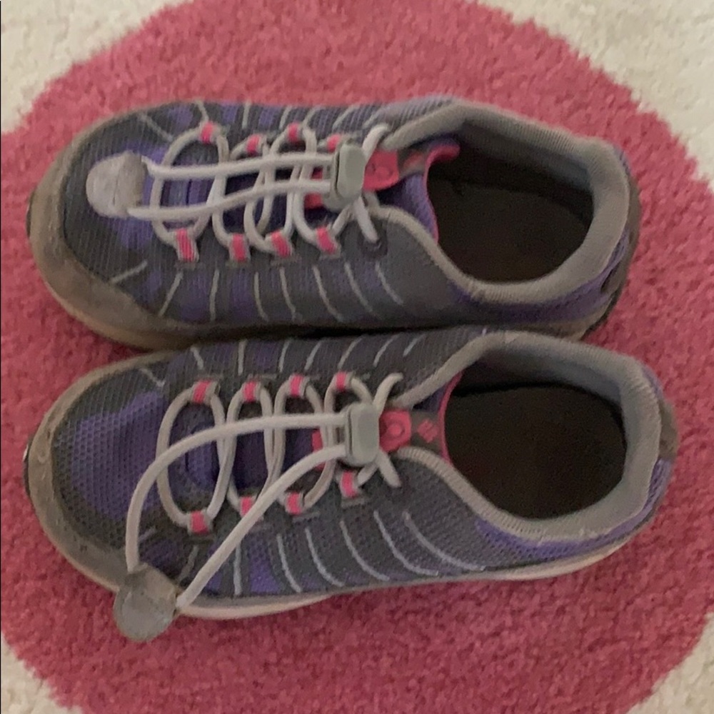 Little girl Columbia hiking shoes